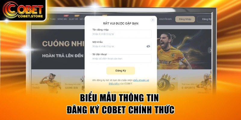 Biểu mẫu đăng ký COBET chính thức